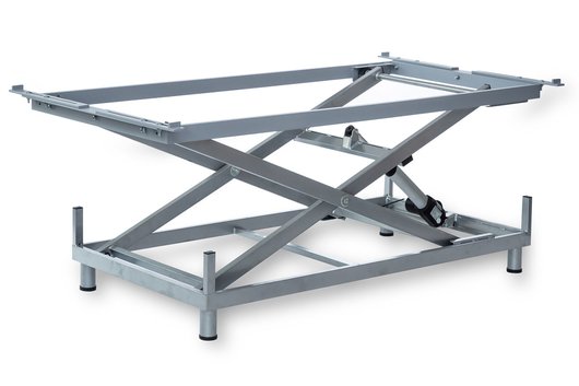 Hebepflegerahmen-Bettenlift elektrisch ohne Lattenrost 200x90 cm (Kabel, Standfe)