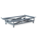 Hebepflegerahmen-Bettenlift elektrisch ohne Lattenrost 200x120 cm (Kabel, Rollen)