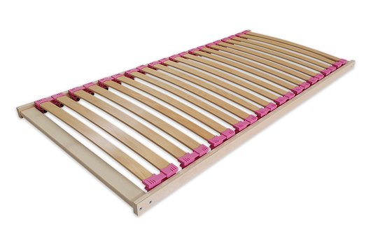 Kinderlattenrost starr 140 x 70 zusammengebaut rosa